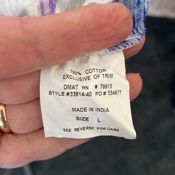 Oh baby by motherhood size L striped short sleeve top with cinched sides - Picture 5 of 5